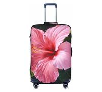 Travel Hawaii - Funda protectora para maleta, diseño de flores rosas, de 45,7 a 81 cm, accesorio esencial para vacaciones, color blanco, mediano, Blanco, Medium