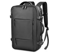 travel inspira Mochila al Vacio con Bomba, 65L Mochilas de Viaje con Cerradura TSA, Compartimento para Laptop, Resistente al Agua, Equipaje de Mano Expandible para Viajes de Negocios