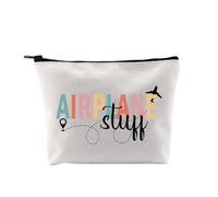 Travel is My Therapy - Bolsa de maquillaje con cremallera para amantes de la aventura, regalo temático para viajeros, bolsa de viaje con cremallera, Bolsa de material de avión