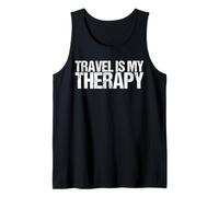 Travel is My Therapy Shirt Nature Lover Camiseta sin Mangas