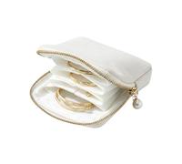 Travel Jewellery Organizer, Jewellery Pouch With Zipper, Portable Multi-Compartment Zipper Pouch, Dustproof For Earrings, Rings, Bracelets & Necklaces For Vacation Business Trip Daily Hotel Women