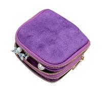 Travel Jewelry Bag - Velvet Double Layer | Portable Zippered Ring Bag And Travel Jewelry Case Organizer, Perfect For Girls, Home Storage, Purse, Handbag, Backpack, Outdoor, Holiday, Vacation, Wedding