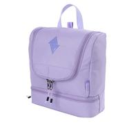 Travel Kit - Bolsa de Aseo con Compartimento Inferior para Colgar, con Muchos Compartimentos de Almacenamiento, 25 x 24 x 11 cm, Lavanda