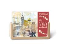 Travel Landmark Big Ben Torre inclinada de Pisa 2022 Calendario de escritorio planificador de 12 meses