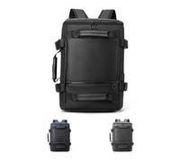 Travel Laptop Backpack, School Rucksack Book Bag Waterproof Business Work Handbag Expandable 20L - 35L Carry On Backpack (Black)