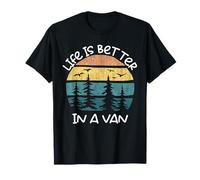 Travel Life Is Better In A Van Camping Camiseta