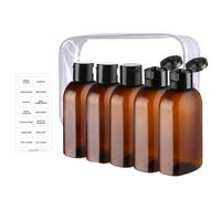 Travel Liquid Bottles - 100 ml Refillable | Spillproof Transparente Travel Containers For Toiletries, Champú, Loción, And Liquids - Ideal para gimnasio, Hiking, Camping, Vacation, And Carry-On