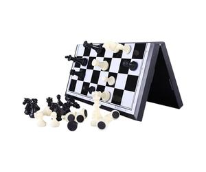 Travel Magnetic Chess - Folding Handcrafted Portable Chess Game For Kids | Crafted Chesspiece with Handmade Storage Slots & Magnetic Board For Strategy, Logic, Brain and Learning