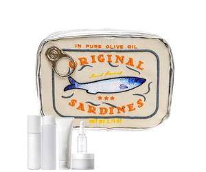 Travel Makeup Bag - Cosmetics Storage Bag | Leather Cute Makeup Purse | Canned Sardine Cosmetic Bag | Funny Sardine Design Aesthetic Storage Coquette Makes Light Weight Pouch For Womens, beige,