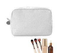 Travel Makeup Bag - de cosméticos portátil | Neceser de aseo portátil Bağ, Seersucker Makeup Travel 25 cm (1 unidad) Indian Style Striped Cosmetic Organizer, Portable Storage Pouch | Daily Use