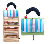 Travel Makeup Bag, Foldable Traveling Toiletry Bag, Waterproof Roll Up Cosmetic Organizer, 9.06x6.69x2.76 Inches, Ideal for Men, Girls, Bathroom, and Organization
