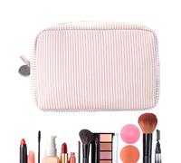 Travel Makeup Bag - Large Capacity Portable Toiletry Bag | Makeup Bags Organizer | Cosmetic Bags Organizer | Toiletry Pouch with Zipper Aesthetic Travel Case for Women Gym Camping Beach School, rojo