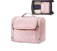 Travel Makeup Bag - Vanity Kit, Single Grooming Pack for Holiday Trip, Clear Compartment Sack with Internal Pockets, Toiletry Equipment, Water Resistant Carrier for Camping, Cruising and Gym