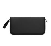 Travel Makeup Brush Bag, 15 Hole Stand Up Cosmetic Pouch, Multifunctional Storage Case 11.22x5.51in, Compact Design, Canvas Toiletry Organizer for Men and Women, Negro , Se référer au descriptif,