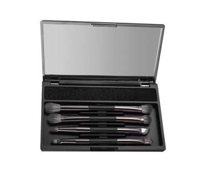 Travel Makeup Brush Set, 4X Double Ended Cosmetic, Professional Face Tool with Sturdy Formula, Beauty Care System with Smart Design, Smooth Radiant Aid, Essential Companion for Women Girls