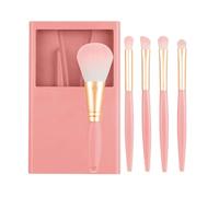 Travel Makeup Brush Set, Portable Cosmetic Brushes With Case & Mirror, Complete Beauty Tool Kit For Foundation, Powder, Concealer, And Eyeshadow Application, 4.33x2.95 Inches