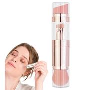 Travel Makeup Brush Set Portable Foundation Applicator, 5 en 1 Brush Set with Mini Build, Soft Synthetic Fiber, Eyeshadow Tool with Travel Case Makeup Application for Face & Cheek