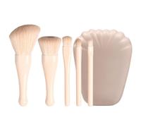 Travel Makeup Brush Set, Professional Retractable Cosmetic Tool, Soft Corrugated Nylon Bristles, Compact Portable Design, Ideal for Makeups, 4.53x3.54x2.56 Inches
