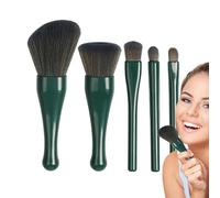 Travel Makeup Brush Set, Professional Retractable Cosmetic Tools, Multi-Use Applicators, Concealers, 4,53 x 3,54 x 2,56 pulgadas, Blush, Lip, Loose Powder, Eye Shadows, Foundation