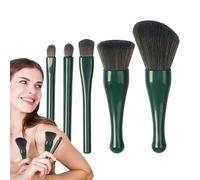 Travel Makeup Brush Set, Retractable Cosmetic Applicator Tool, Soft Bristles Foundation Blush Eyeshadow, Compact Kit Loose Powder Concealer, Ideal for Professional, 11.5x9x6.5cm