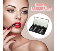 Travel Makeup Brush Set With Case - 4X Double Ended Makeup Brush Set, Professional Supplies, Compact Cosmetic Tool Kit for Women, Soft Bristle Blending Contour Foundation Eyeshadow Brushes for Busines