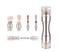 Travel Makeup Brushes, Double Ended Beauty Applicator, Face Makeup Portable Foundation Brush | For Blush, Powder, Lip Gloss, Eyeshadow, Eyebrow, Foundation, Women, Girls, Home, Office, Birthday | Soft