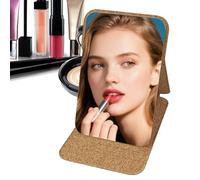 Travel Makeup Mirror, Portable Compact Mirror Made from Coffee Grounds, Eco-Friendly Beauty Tool for Bathroom, Wedding, Airplane, Backpack, SPA, Studio, Car, Hotel, Women, Girls, and Offices Use