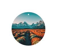 Travel Mountain Sunset - Juego de ambientador colgante, tarjetas redondas de fragancia de lavanda para interiores de automóviles, paquete de 10/24 tarjetas