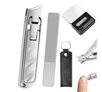 Travel Nail Clipper Set, Portable Nail Clipper Set, APERTURA OBLICA APORTACIÓN DE PIEZAS DE PIEZA SET, Tijeras de cabeza de punta de punta de acero inoxidable para profesional