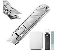 Travel Nail Clipper Set, Portable Nail Clipper Set | APERTURA OBLICA APORTACIÓN DE PIEZAS DE PIEZA SET | Tijeras de cabeza de punta de punta de acero inoxidable para profesional