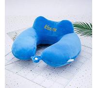 Travel Neck Pillow Car U-shaped Pillow PP Cotton U-shaped Pillow-Blue middle embroidery_30*30cm