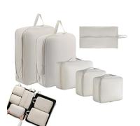 Travel Packing Cubes - Six Piece Expandable with Compression Storage Bags, Organized Luggage Solution for Men, Women, Boys, Girls, Teens, and Adults, Ideal for Clothes and Shoes