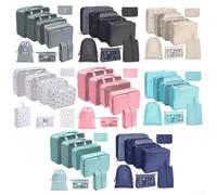 Travel Packing Made Simple - Juego de 8 organizadores de almacenamiento para equipaje y mochilas (gris)