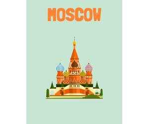 Travel Photo Album - Moscow: A Beautiful Scrapbook with Blank Pages for Your Travel Memories