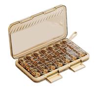 Travel Pill Box for 7 Day, Clear Portable Pill Case, Travel Pill Boxes, Medicinal Travelling Case, Medicine Pills Organizer for Supplements, Travel, Home, Pills, Medicine, 9.25x5.12x1.18 Inches