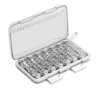 Travel Pill Box for 7 Day, Clear Portable Pill Case, Travel Pill Boxes, Medicinal Travelling Case, Medicine Pills Organizer for Supplements, Travel, Home, Pills, Medicine, 9.25x5.12x1.18 Inches