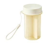Travel Pill Container, Airtight Moisture Proof Dispenser, Milky White Pocket Daily Medication Organizer For Kids Men Women Purse Home Car Work Morning Afternoon Night Vitamin Storage Cases