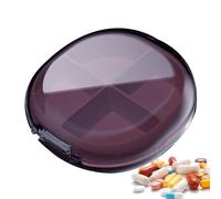 Travel Pill Organizer, Four Compartment Case, Portable Medicine Holder