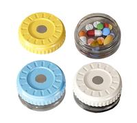 Travel Pill Organizer | Magnetic Stackable Pill Container | 3-Piece Transparent Storage Box With Secure Lid | For Home, Business Trip, Hotel & School