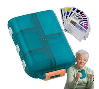 Travel Pill Organizer, Medicine Pill Container, Portable Travel Pill Organizer, Compact Medicine Pill Container, Travel Storage Box, Pill Case for Work, Camping and Daily Use