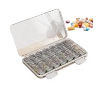 Travel Pill Organizer, Portable Tablet Holder, 9.06x5.12in Pharmacy Pill Dispenser, Convenient Design, Airtight Medicine Case for Home and Work Use, Compact Storage