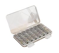 Travel Pill Organizer - Tablet Supplement Holder, Pharmacy Pill Dispenser for Dosing, Airtight Medicine Case, Reinforced- Body with High-Security Latch, Health Storage Kit for Sorting
