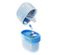 Travel Pill Organizer, Weekly Medicine Dispenser Case, 10,2 x 6,7 x 4,2 cm, 4,02 x 2,64 x 1,65 in Compact Labeled Compartments, Portable Snap-Lock Design for Home Hotel Business School Trip