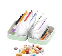 Travel Pill Pouch | 14 Color-Coded Waterproof Medicine Reusable Holder,Pill Bag 5.9× 4.3 × 2.3 Inch - For Women Men Supplement Travel Fish Oils Daily Home Work