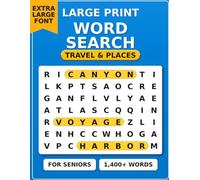 Travel & Places Large Print Word Search: 100 Armchair Travel Large Print Puzzles for Seniors, Adults & People with Dementia | States, Parks & World ... Keys (Large Print Word Search for Seniors)