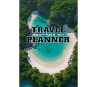 Travel Planner - Dream It. Plan It. Do It. | 150-Page Vacation Guide & Travel Journal | Tropical Beach Cover | 6x9 Travel Notebook for Explorers & Travellers