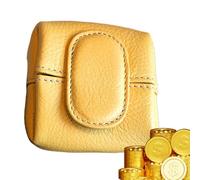 Travel PU Leather Storage Bag, Buckle Coin Pouch for Keys, Headphones, and Small Items, Compact Cosmetic Organizer for Purses and Backpacks, Stylish and Practical Pocket Wallet for Everyday Use