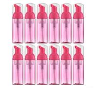 Travel Ready - Botella con bomba de espuma de 60 ml para dispensar fácilmente jabón, mousse y champú (60 ml, color rojo rosa)