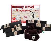 Aquamarine Games Rummy de viaje DO003 4 jugadores a partir de 7 años estuche de metal