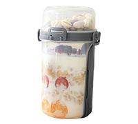 Travel Salad Container | Double-Layer Airtight Clear Jars | Portable Double Layer Food Storage Container - Light Meal Salad Cup | Breakfast Fruit Containers With Fork, Airtight Salads Box For Oatmeal